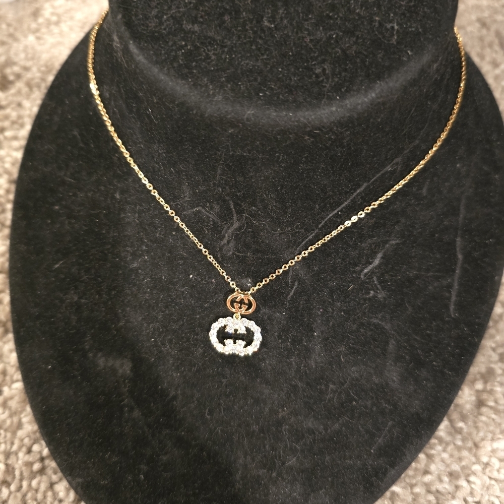 Gold and Silver Pendant Necklace